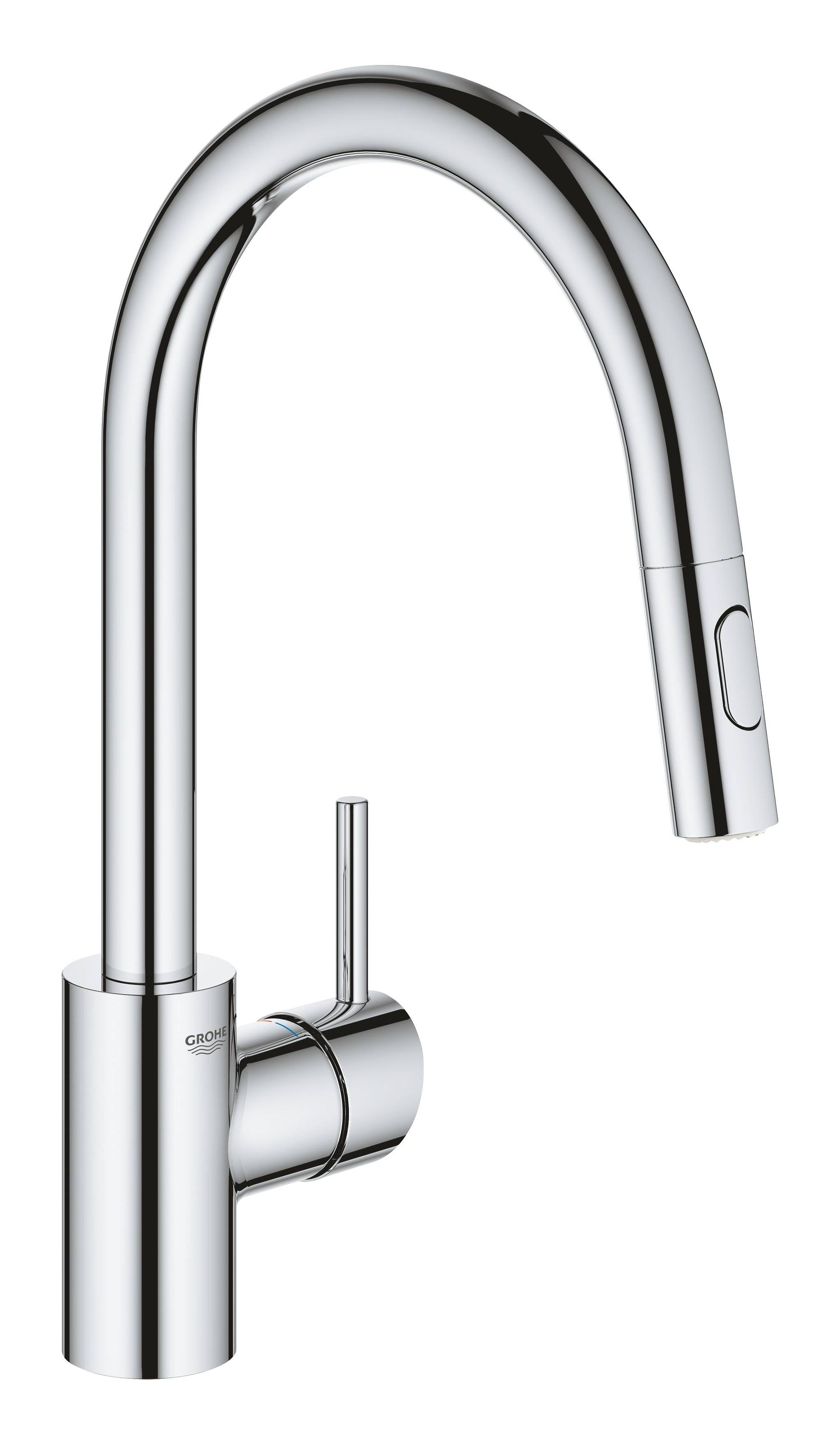 

Кран кухонный с выдвижным душем GROHE Concetto хром латунь 31483002