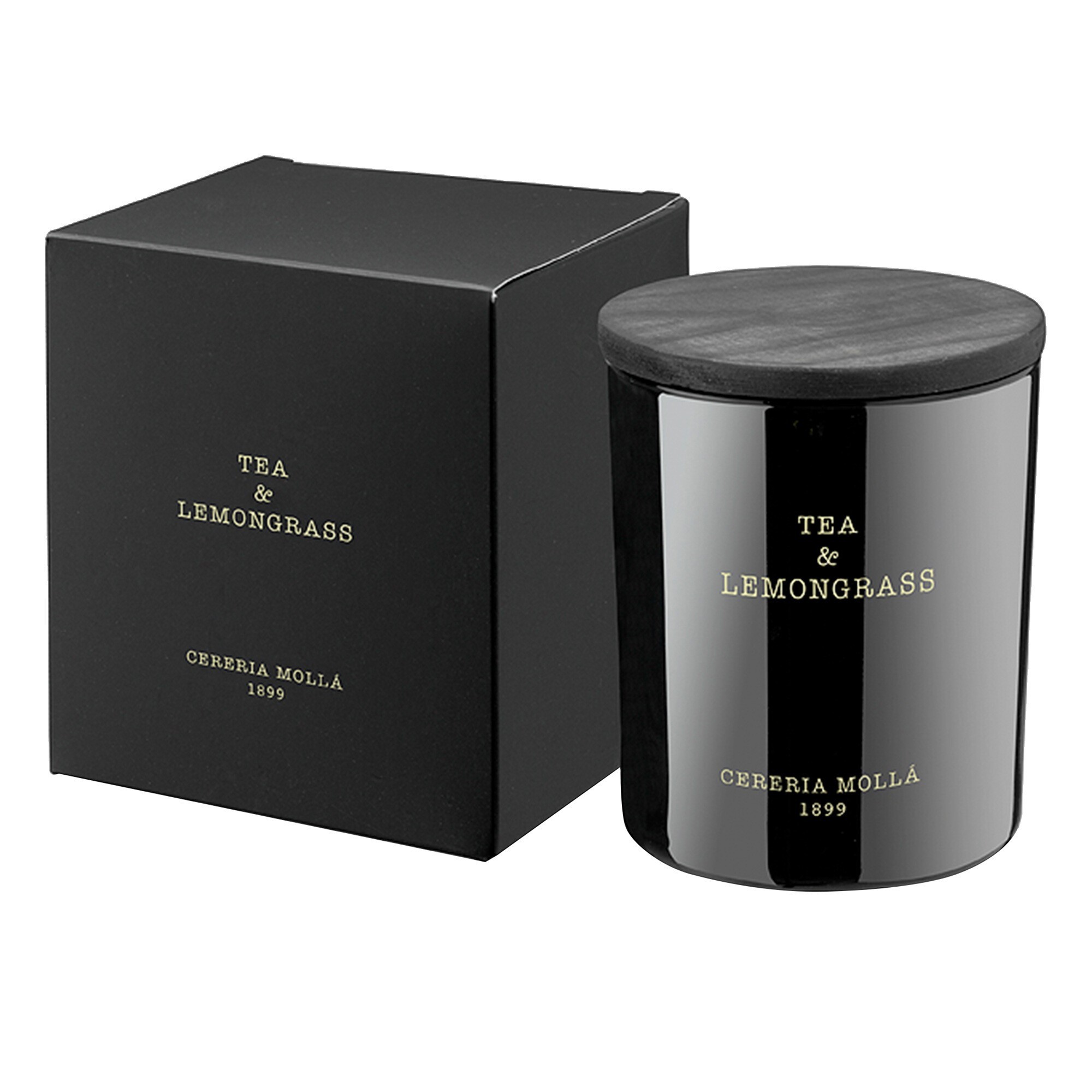 

Стеклянная свеча с растительным воском премиум-класса - Чай и лемонграсс - 230 г - 50 ч
