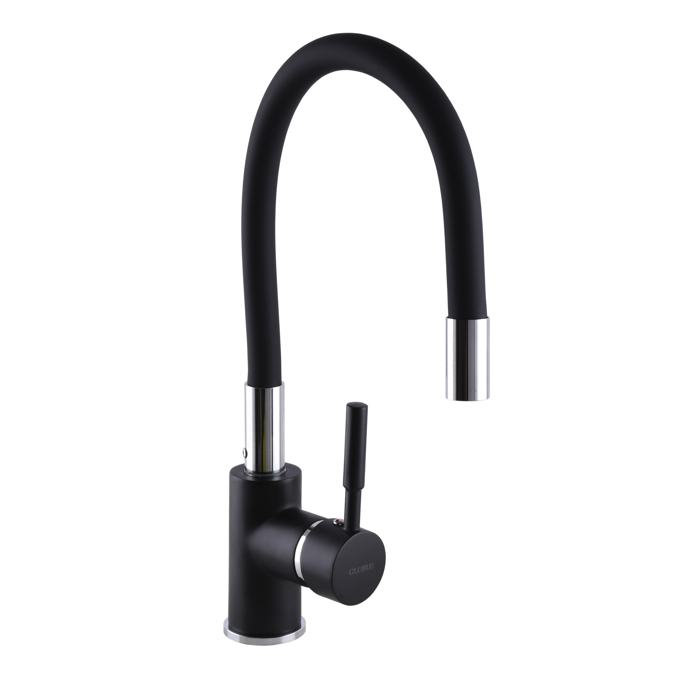 

Кран для кухни однорычажный гибкий GLOBUS LUX LAZER GLLR-0203SB-10-BB черный латунь 000022145