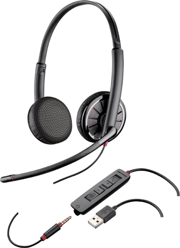 

Гарнитура Plantronics BlackWire C325.1-M, USB/jack 3.5 MS Lync