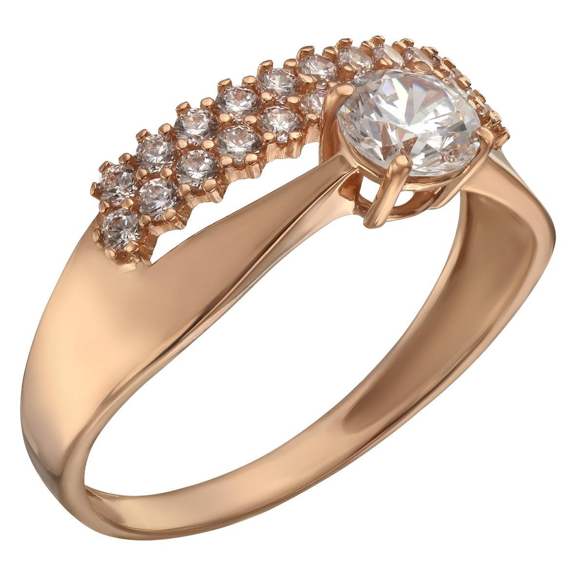 

Золотое кольцо с фианитами Tango Jewellery Company 380481 размер 19