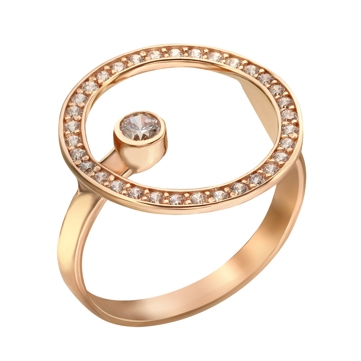 

Золотое кольцо с фианитами Tango Jewellery Company 380630 размер 18