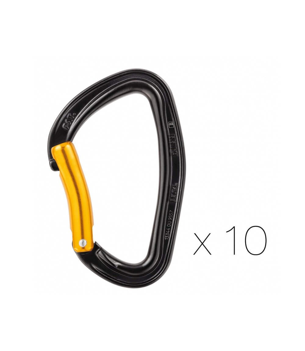 

Набор 10 карабинов Petzl Djinn Steel black/yellow (M60APS B)