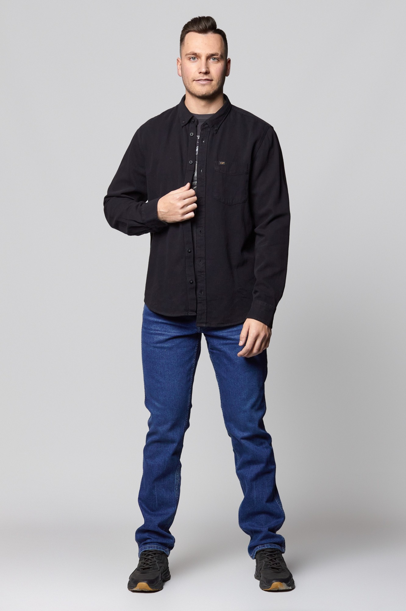 

Рубашка Lee Long Sleeved Regular Fit Черный XXL-00