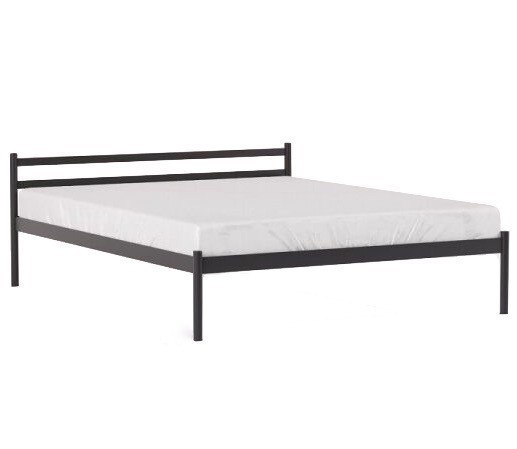 

Полуторная кровать Метакам Comfort-1 металлическая 200x120 Черная матовая