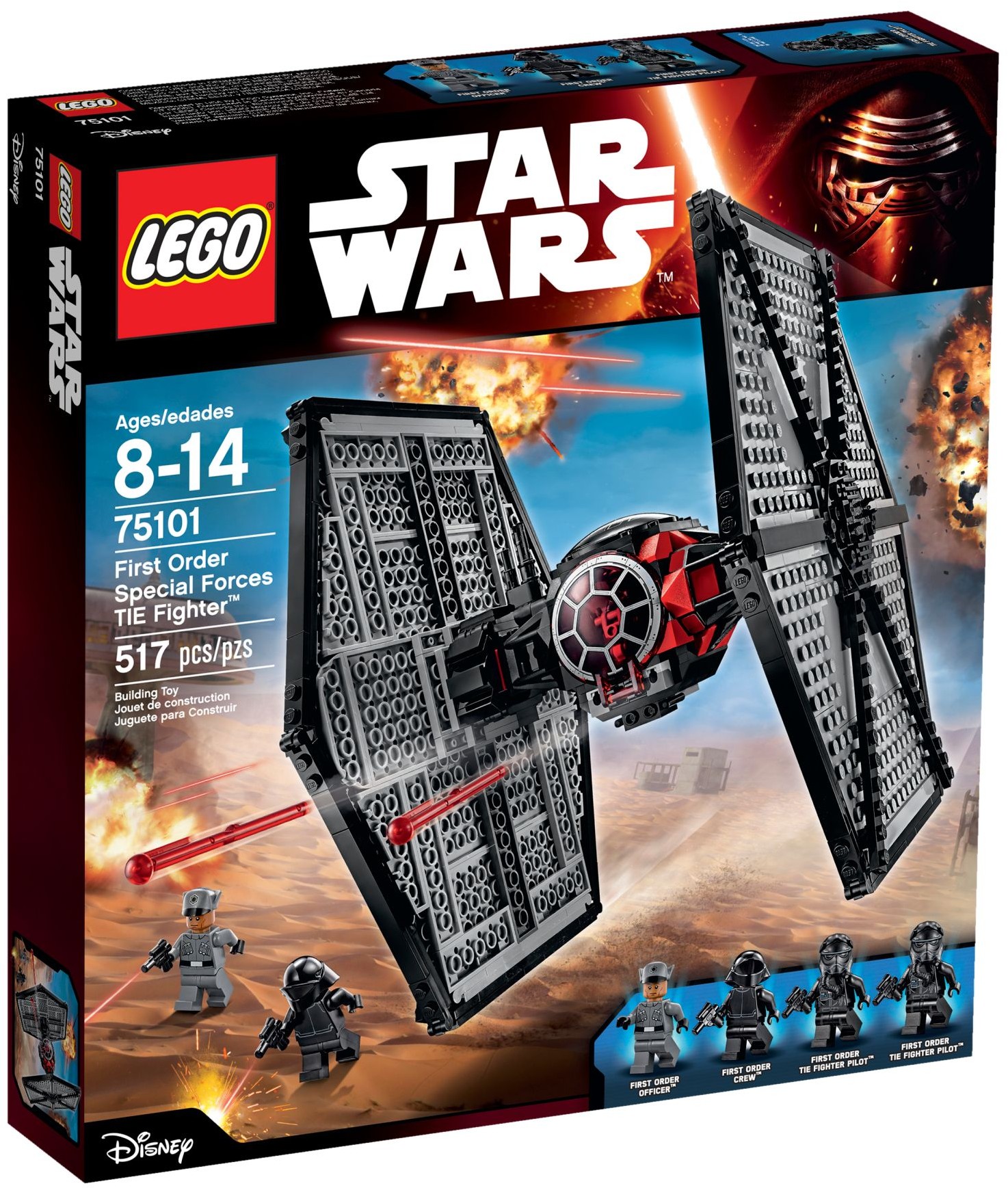 

Конструктор LEGO 75101 Star Wars Зоряний винищувач TIE Fighter спеціальних сил Першого ордену First Order Special Forces TIE Fighter