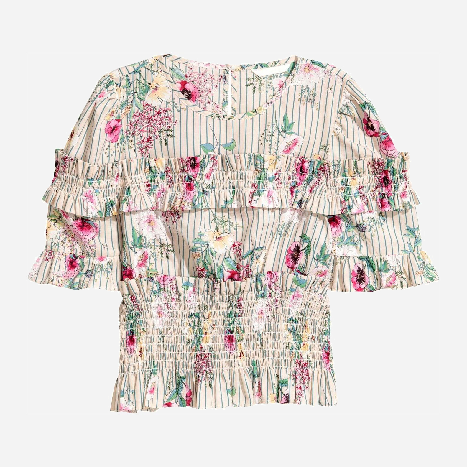 

Блузка H&M 1712-590294  Светло-бежевая, Блузка H&M 1712-590294 46 Светло-бежевая