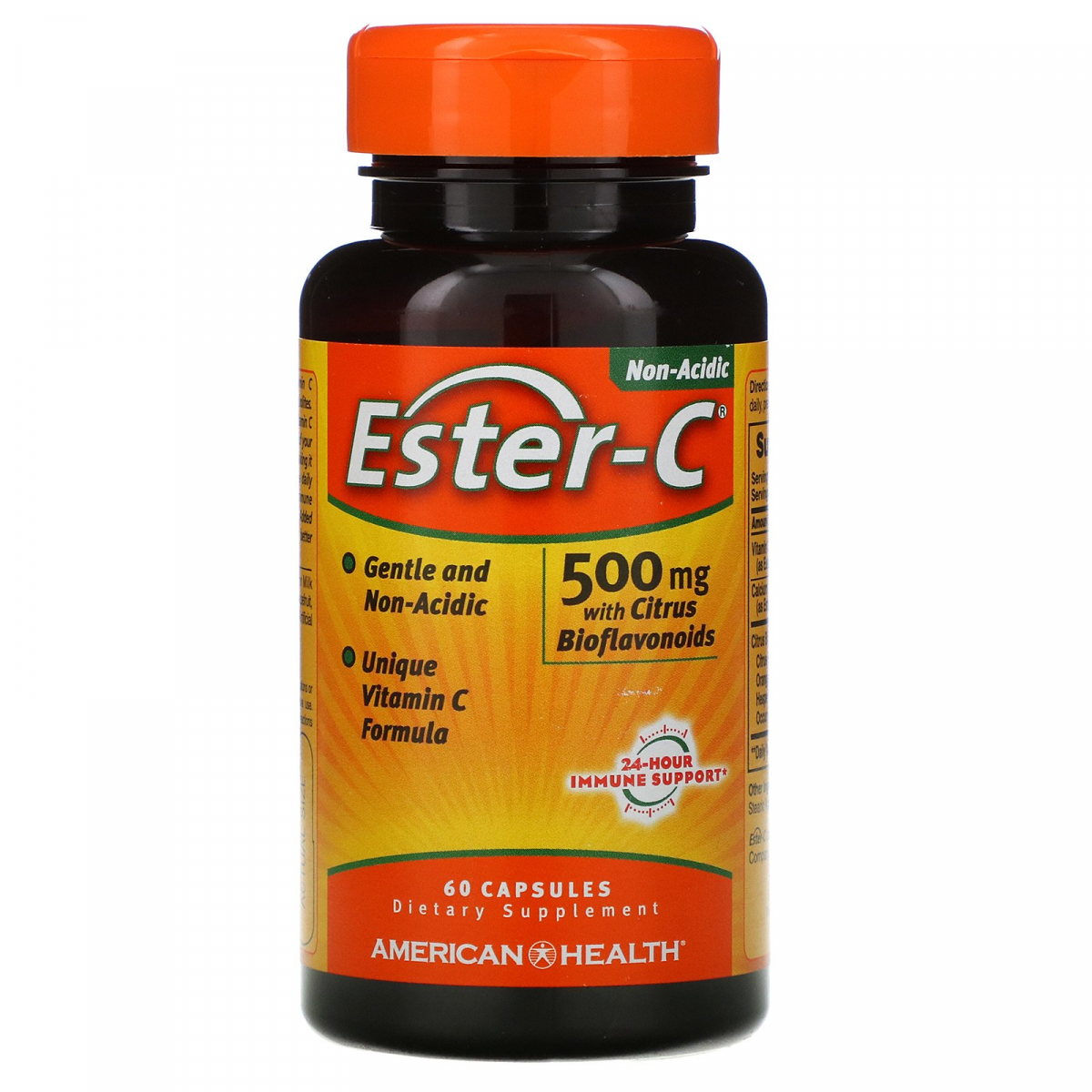 

Вегетарианский Эстер C-500 с біофлавоноїдами American Health (Ester C) 500 мг 60 капсул