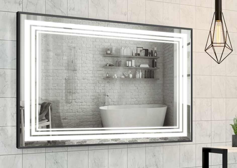 

Зеркало в алюминиевой раме c LED подсветкой Smart Mirror сенсорное Roma-R 60 x 60 см