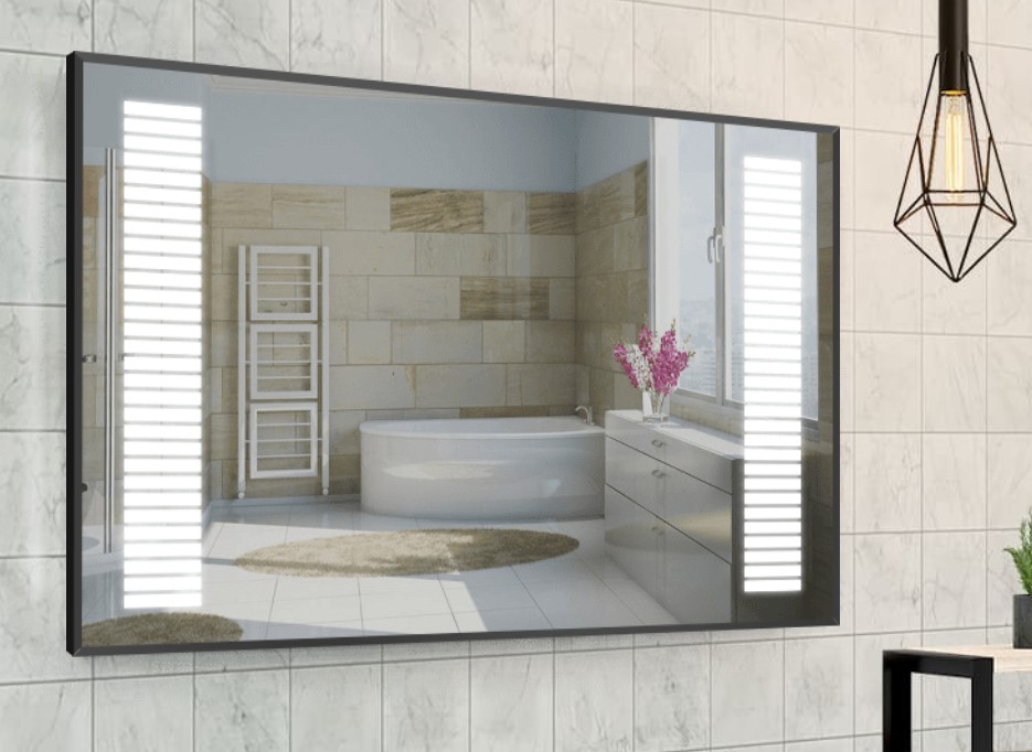 

Зеркало в алюминиевой раме c LED подсветкой Smart Mirror сенсорное Palermo-R 90 x 120 см Прямоугольное