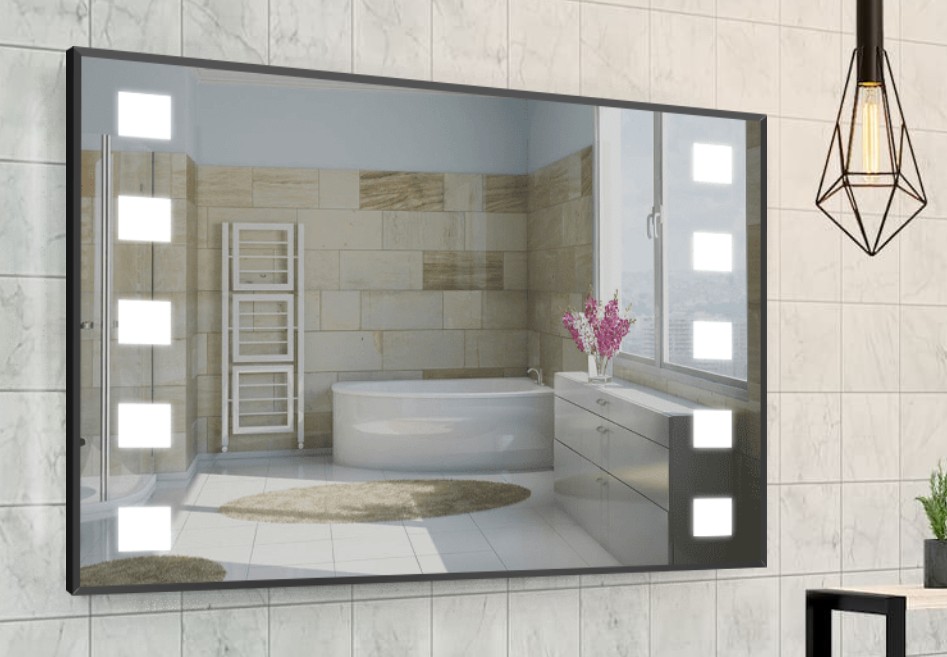 

Зеркало в алюминиевой раме c LED подсветкой Smart Mirror сенсорное Ravenna-R 60 x 50 см Прямоугольное