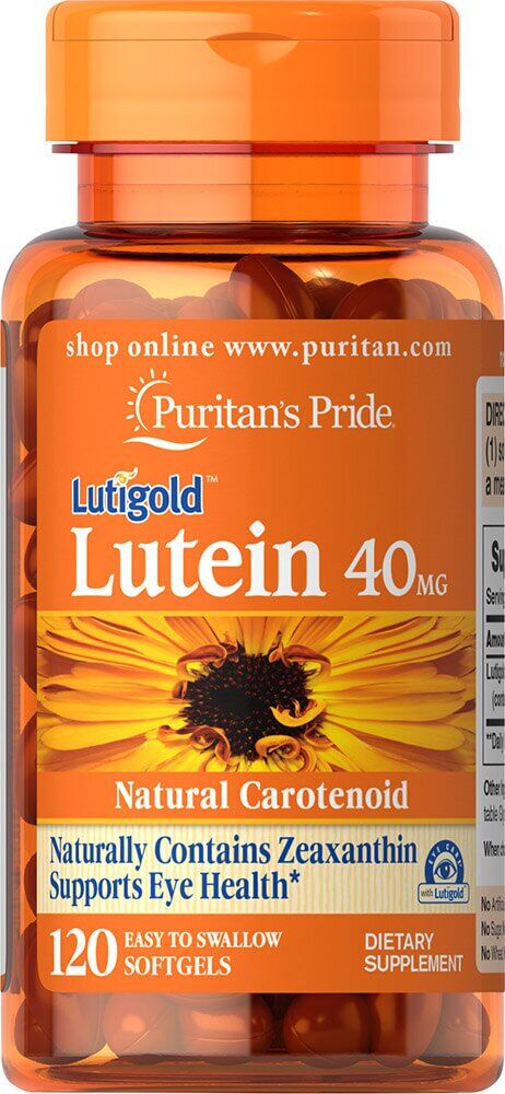

Лютеин с зеаксантином, Lutein with Zeaxanthin, Puritan's Pride, 40 мгг, 120 капсул
