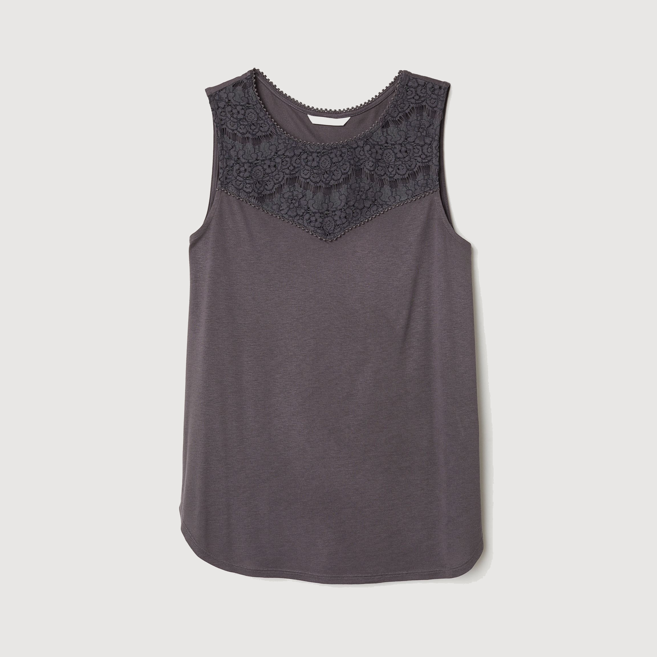 

Майка H&M 1612-613459  Темно-серая, Майка H&M 1612-613459 XS Темно-серая