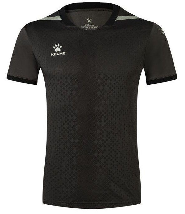 

Футболка Kelme SHORT SLEEVE FOOTBALL JERSEY серо-черная 2XL 3801170.9201