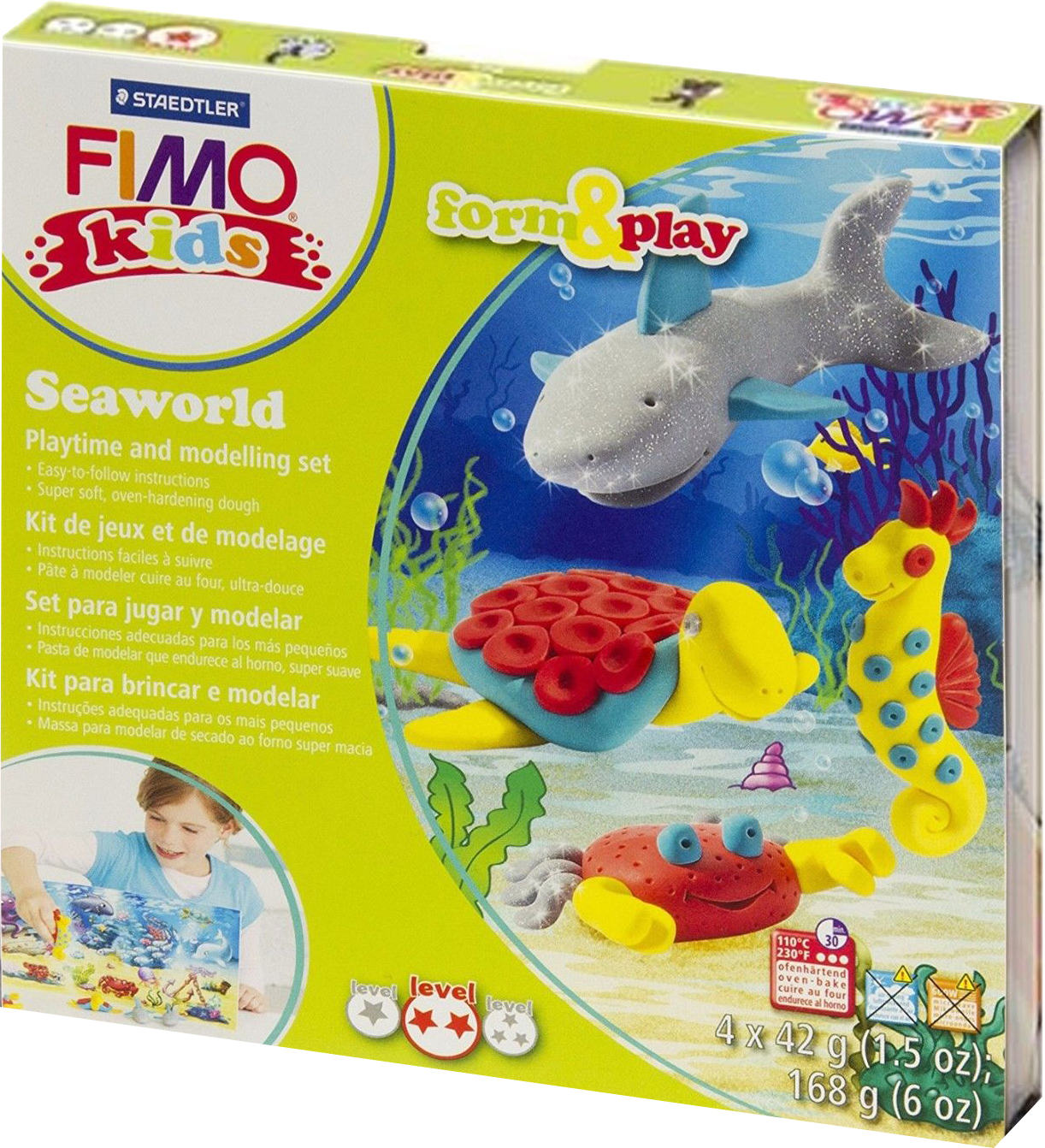 

Набор пластики Fimo kids Морской мир 4 цвета х 42 г (4007817806296)