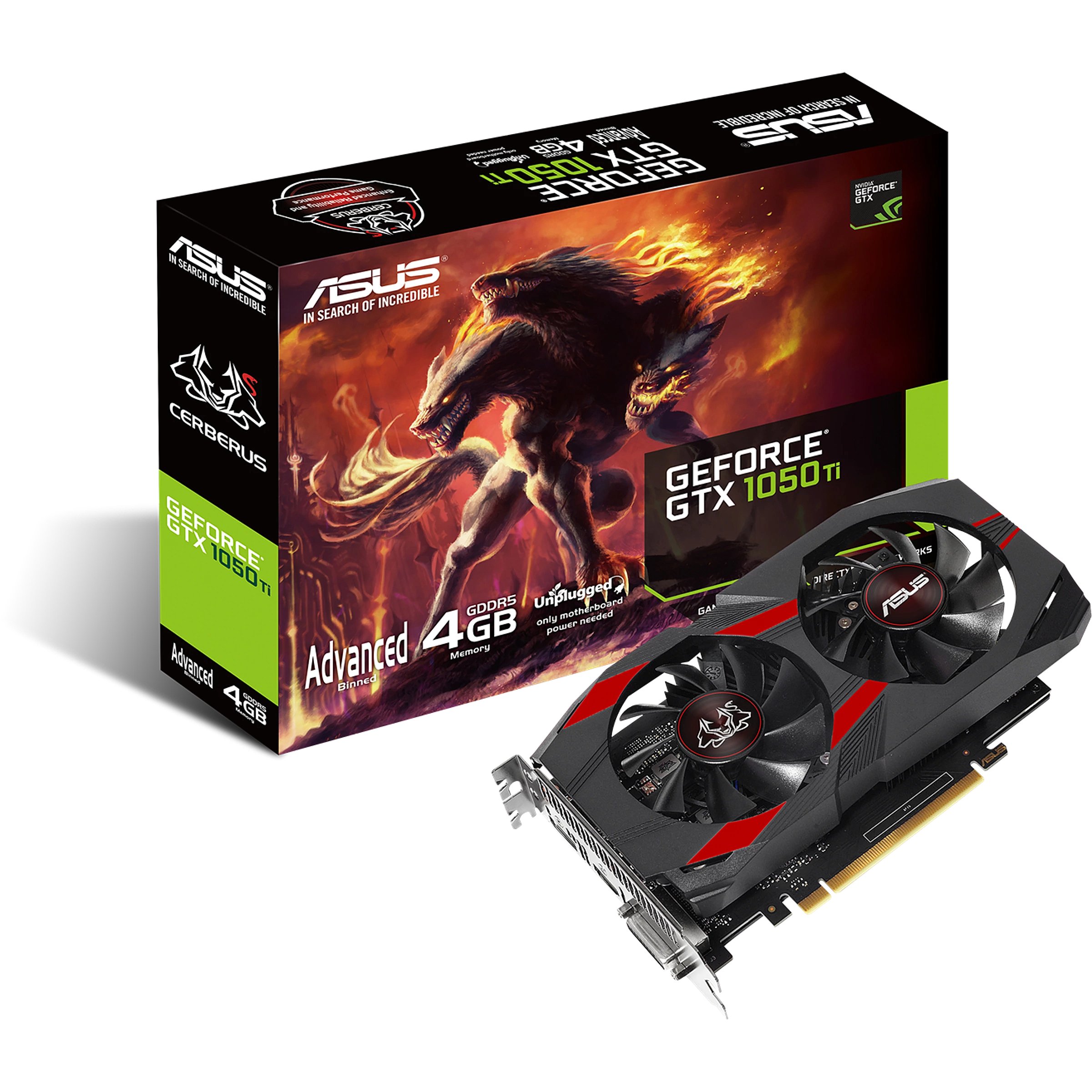 

Видеокарта Asus GeForce GTX 1050 Ti Cerberus Advanced 4GB (90YV0A75-M0NA00)