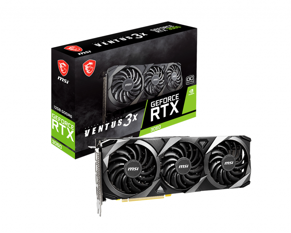 

Видеокарта MSI GeForce RTX 3060 VENTUS 3X OC 12GB GDDR6