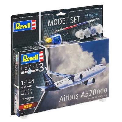 

Сборная модель Revell Самолет Аэробус A321 Neo уровень 3 масштаб 1:144 (RVL-63942)