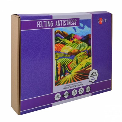 

Набор для творчества Santi Rainbow Mountains техника валяния 38*30 см (742427)