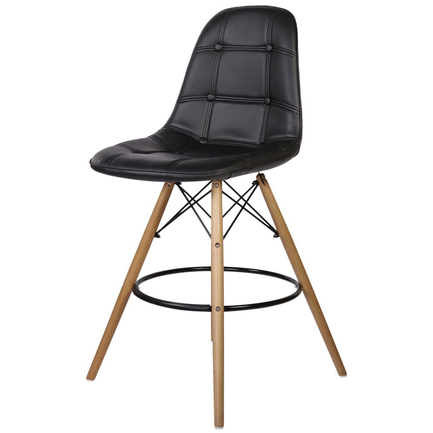 

Стул барный LYMEL ALEX BAR PU черный 460x420x670 мм