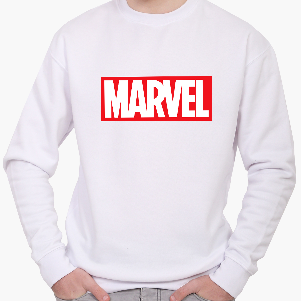 

Свитшот мужской Марвел (8771-1982) Белый XXL
