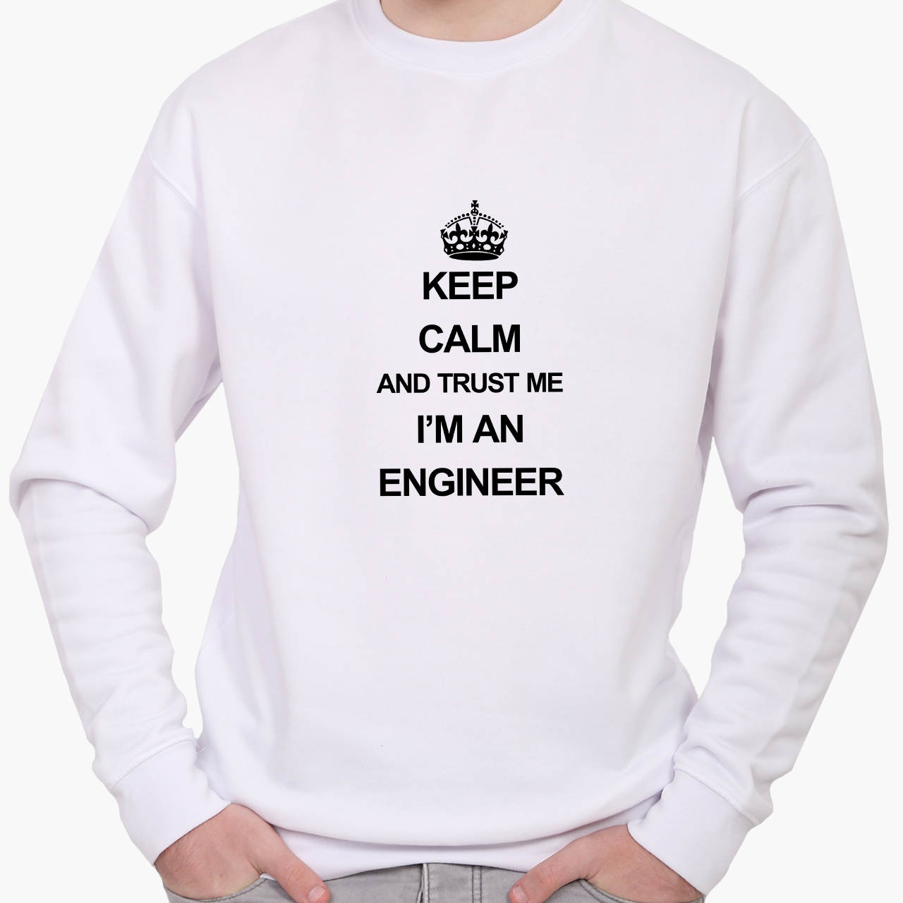 

Свитшот мужской Инженер (Keep Calm and trust me i'm an engineer) (8771-2008) Белый, Свитшот мужской Инженер (Keep Calm and trust me i'm an engineer) (8771-2008) Белый L