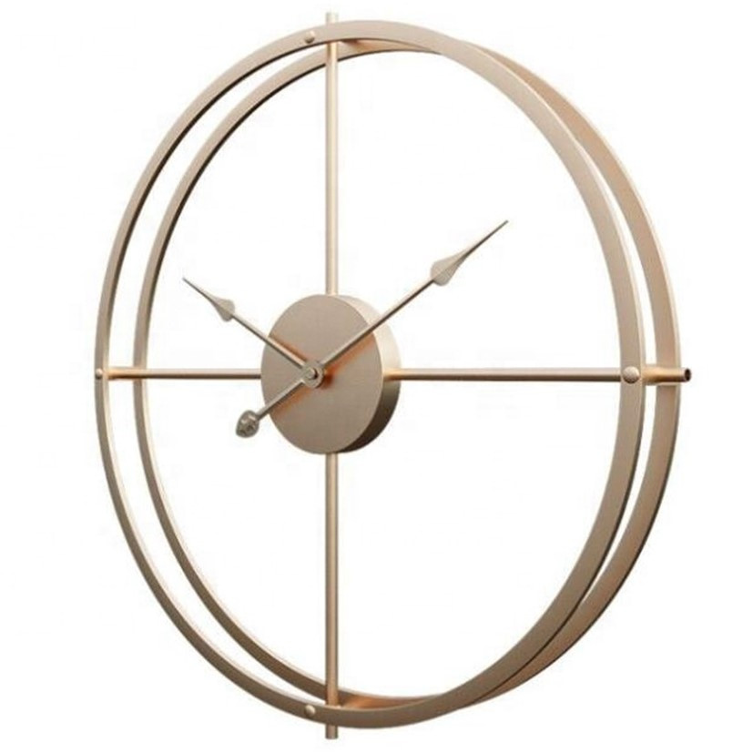 

Часы настенные Ti-Time (82х82 см) большие в стиле лофт Loft2-G-800 [Металл] золотистые