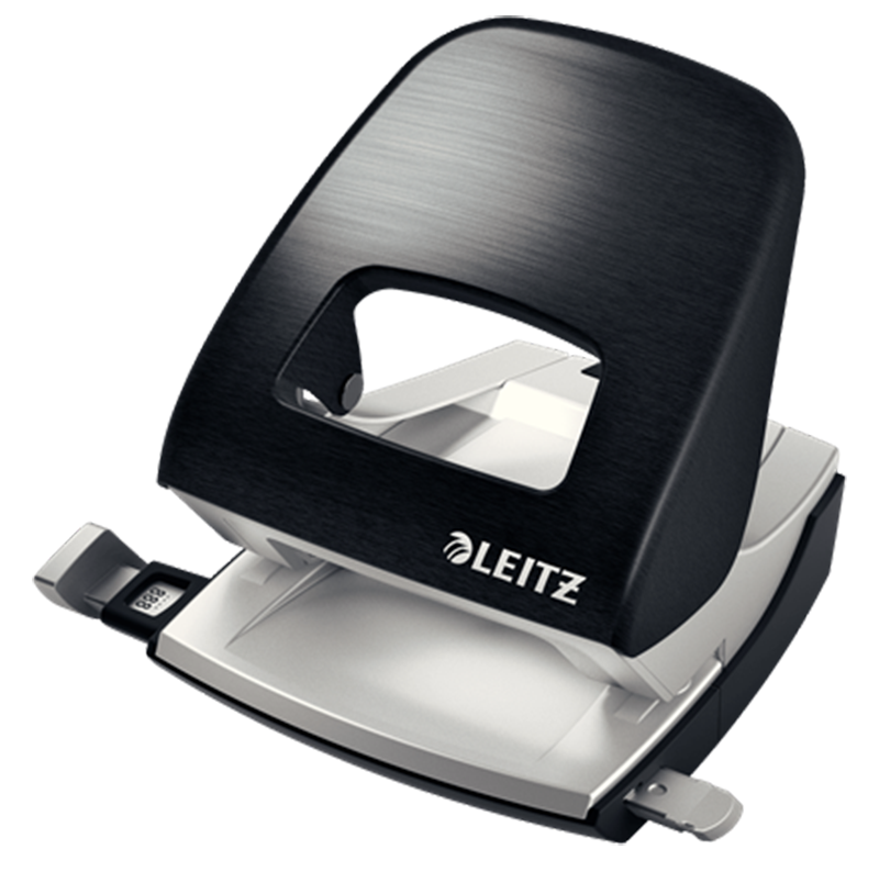 

Дырокол Leitz New Nexxt Style до 30 листов металлический сатиновый черный (5006-00-94)
