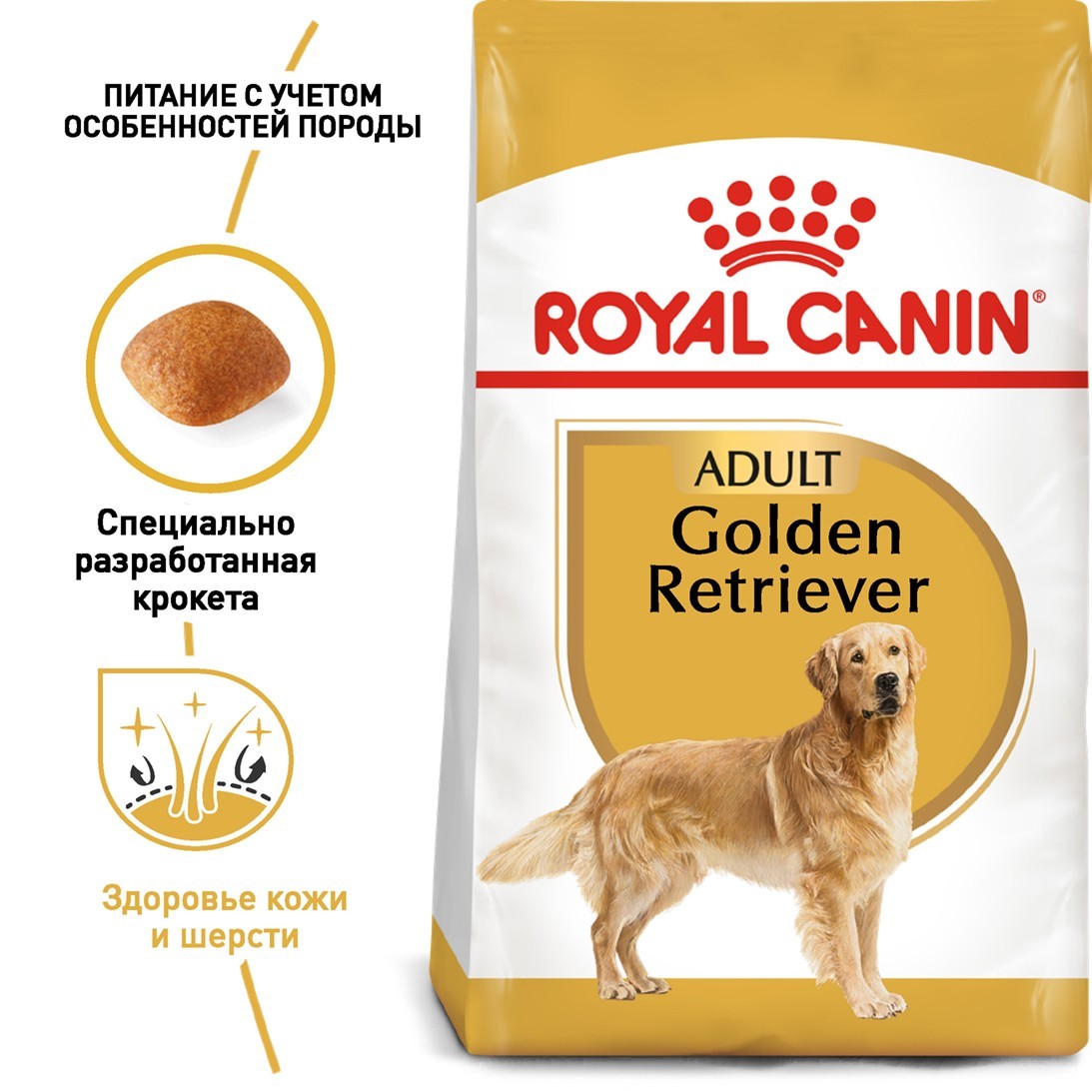 

Сухой корм для собак Royal Canin Golden Retriever Adult 12 кг для взрослых собак породы Золотистый Ретривер в возрасте от 15 месяцев