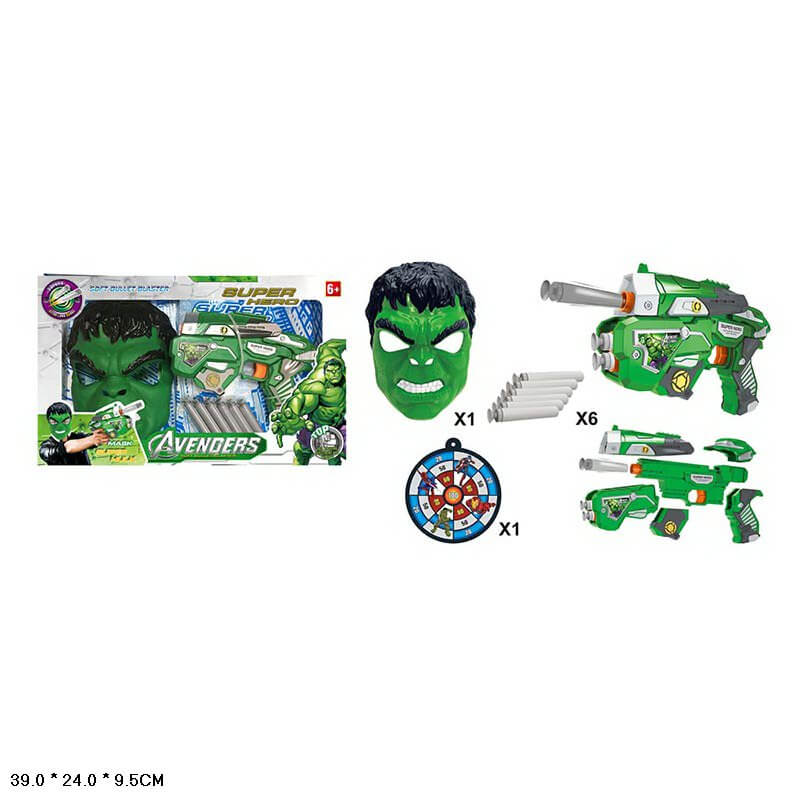 

Игровой набор Halk бластер стреляющий пулями и маска SB272D A-Toys (SB272D)