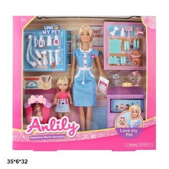

Кукла с дочкой и животным Anlily ветеринарная комната 99277 A-Toys (99277)