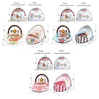 

Коврик для малышей с погремушками 2 в 1 с дугой 66526A27A28A A-Toys (66526A/27A/28A)