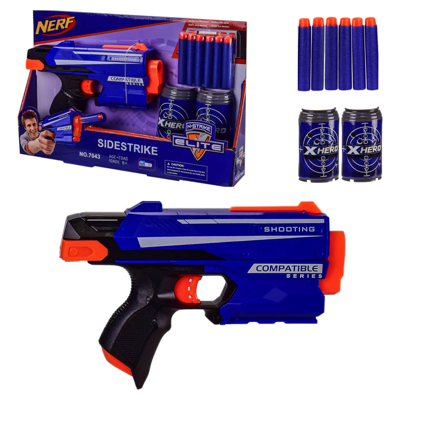 

Пистолет бластер на поролоновых пулях с мишенью механический 7043 A-Toys (7043)