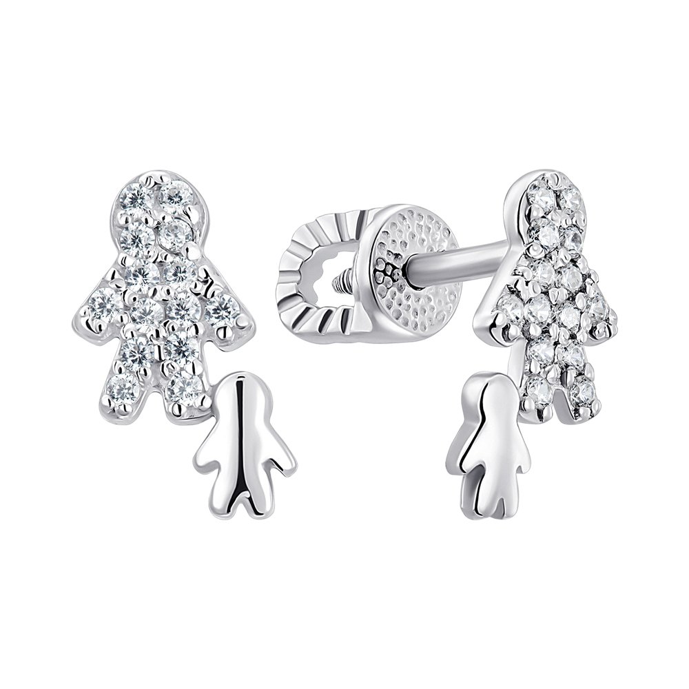 

Серьги из серебра с фианитами 000150686