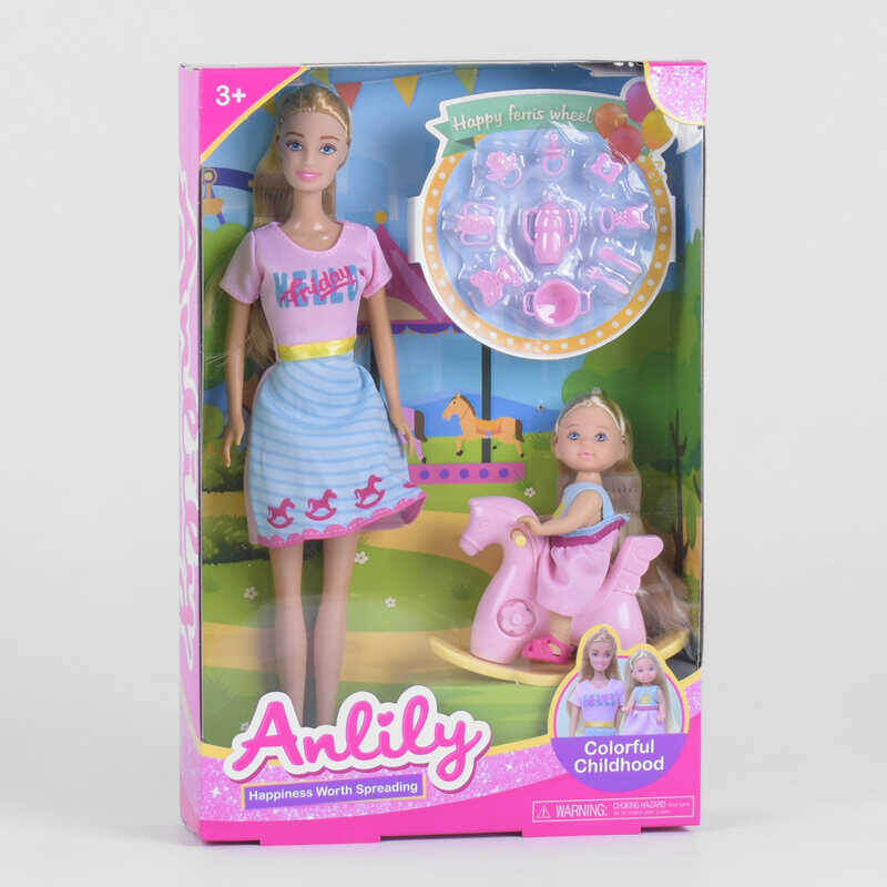

Кукл Anlily с ребенком и лошадкой качалкой 99224 A-Toys (99224)