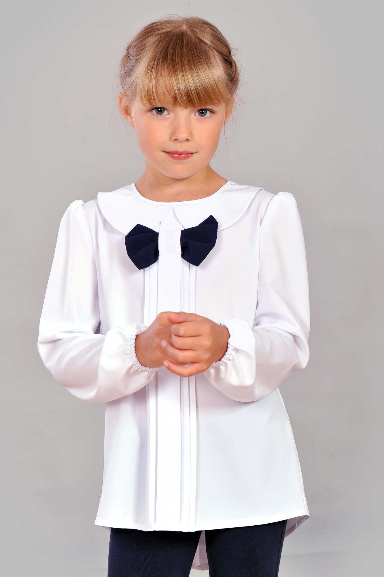 

Блуза шкільна Diva біла 140 (6201)