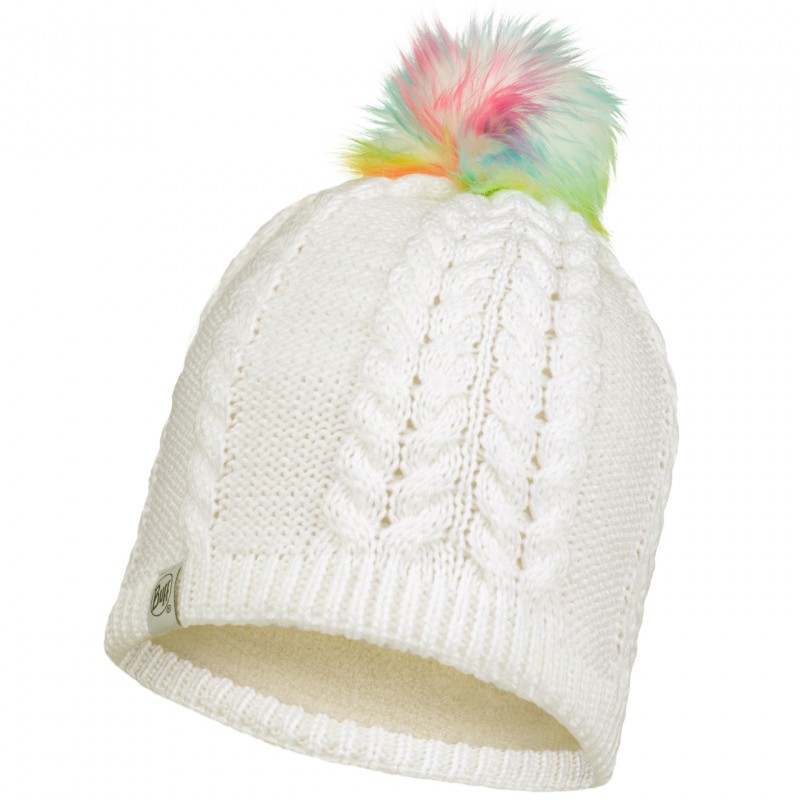 

Детская зимняя шапка Buff Kids Knitted & Full Fleece Hat Nina White (BU 123544.000.10.00)