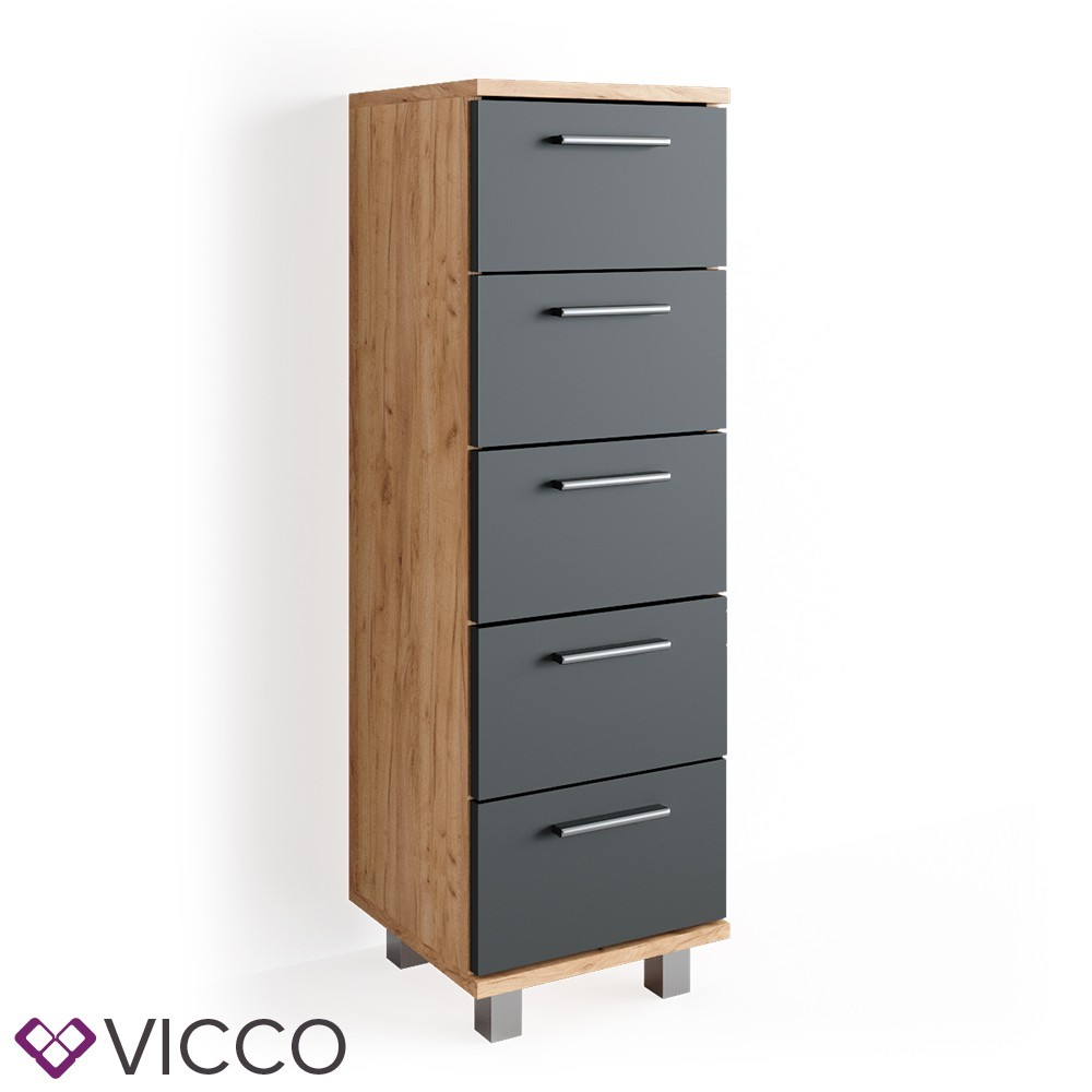 

Шкафчик с ящиками Vicco Ilias, сонома, антрацит