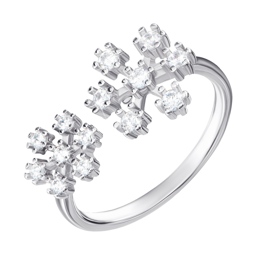 

Серебряное кольцо с цирконием 000125439 без размера
