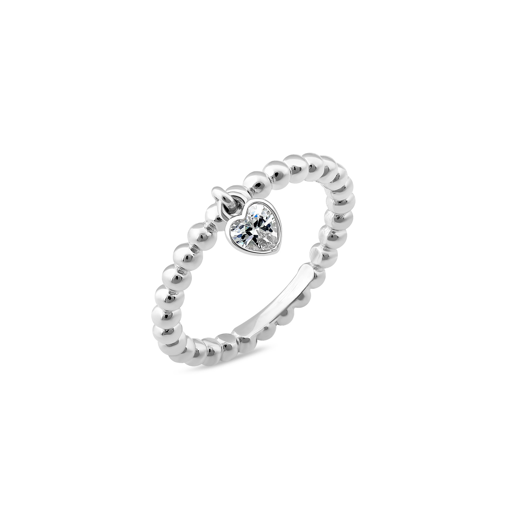 

Кольцо с белым фианитом 1065 17.5