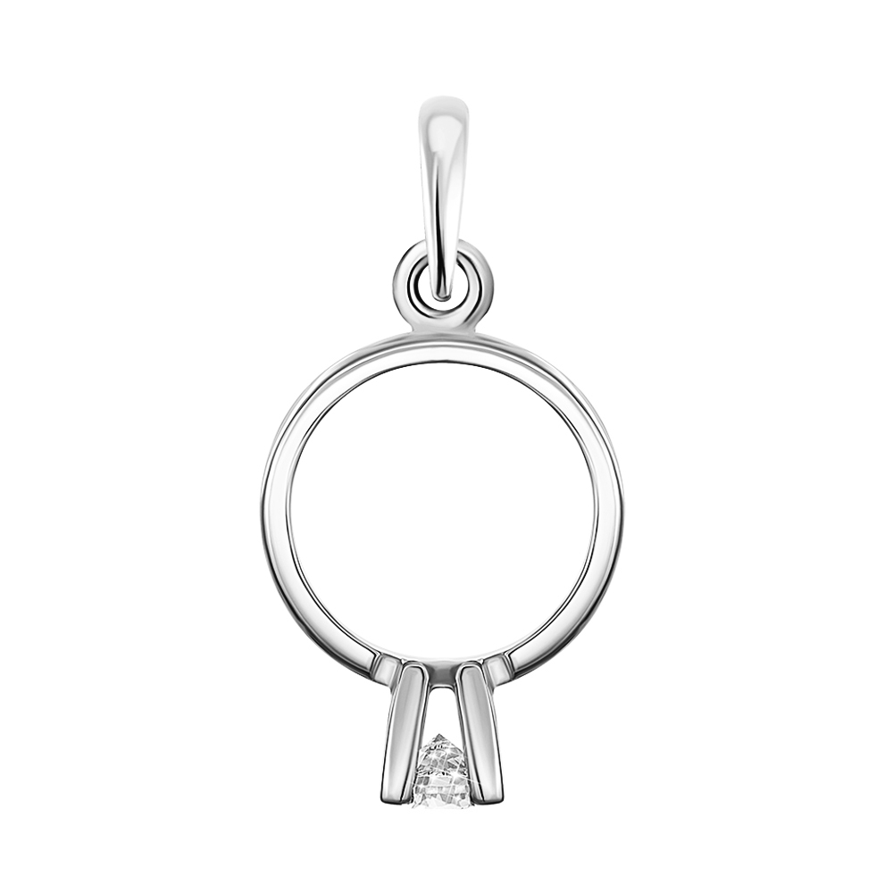 

Подвеска из белого золота с фианитом S Zirconia 000049424