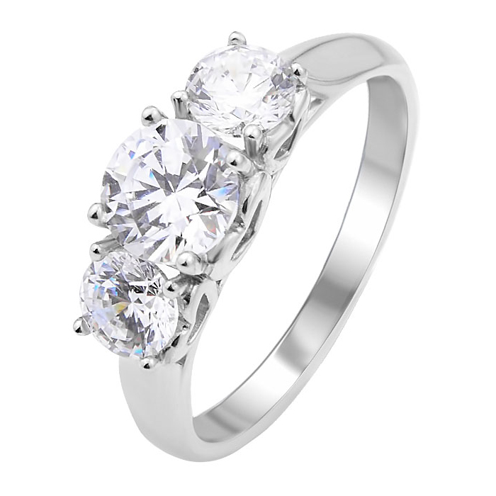 

Серебряное кольцо с фианитами S Zirconia 000103110 18 размера