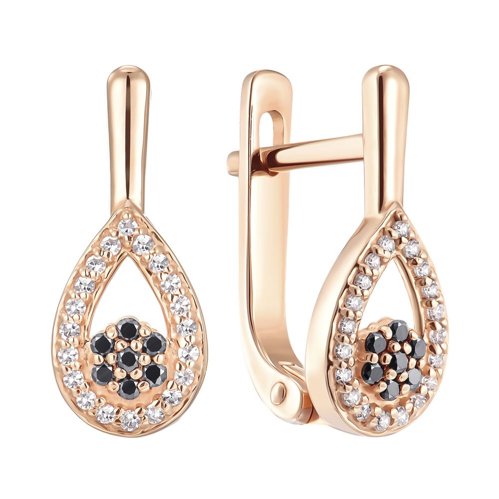 

Серьги из красного золота с бриллиантами 000151233