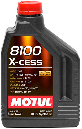 Моторное масло Motul 8100 X-cess 5W-40 1 л (102784) – фото, отзывы