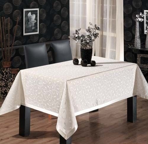 

Скатерть жаккардовая SAFIR прямоугольная Simli 160x350 кремовая, petal