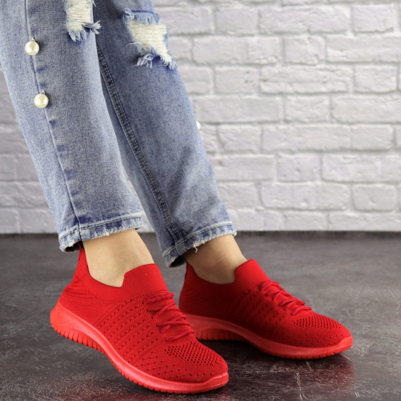 

Женские кроссовки Shoes Stella 36 (23 см) 1577 красные сетка текстиль