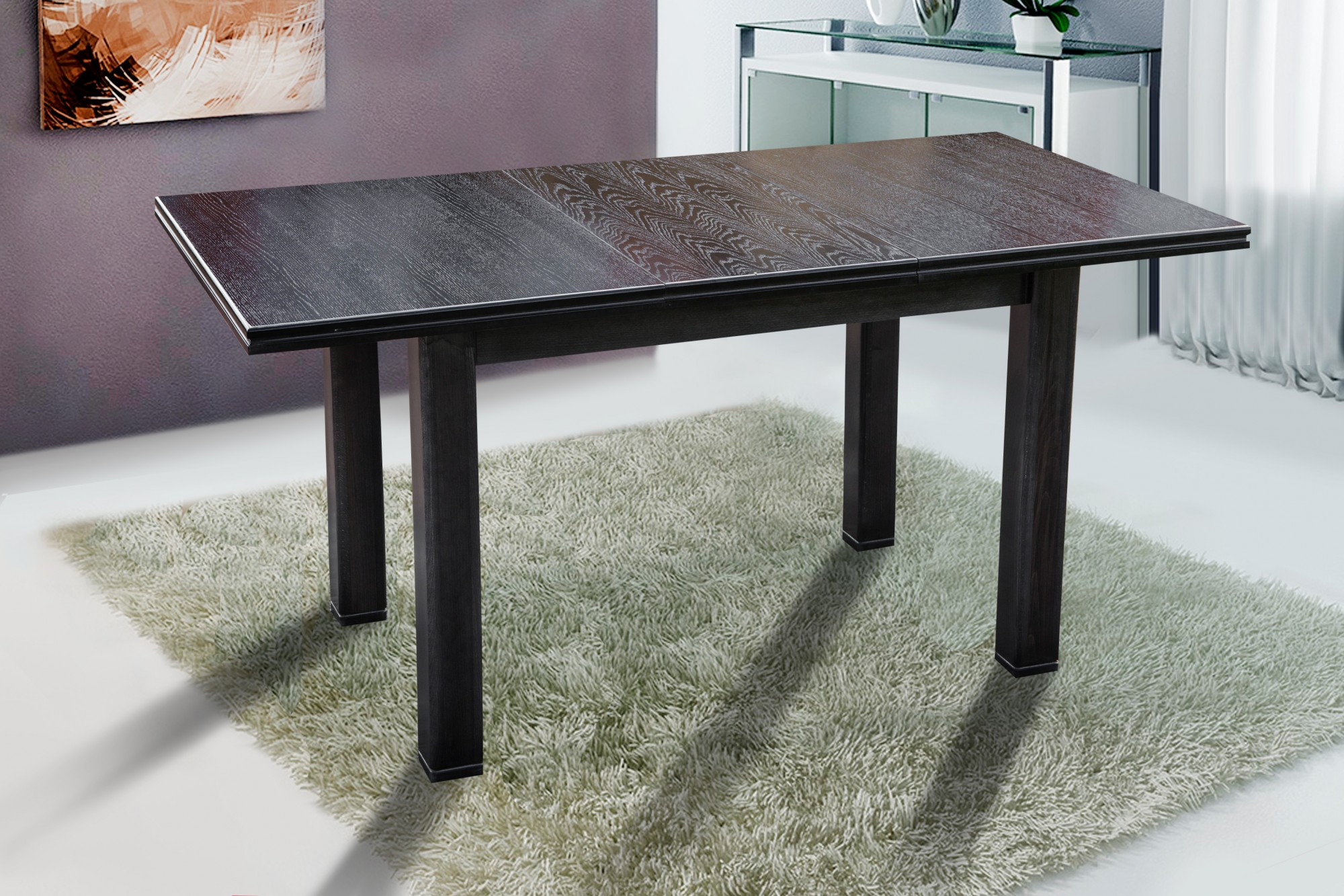 

Стол кухонный прямоугольный раскладной деревянный Микс Мебель Петрос венге 120 см