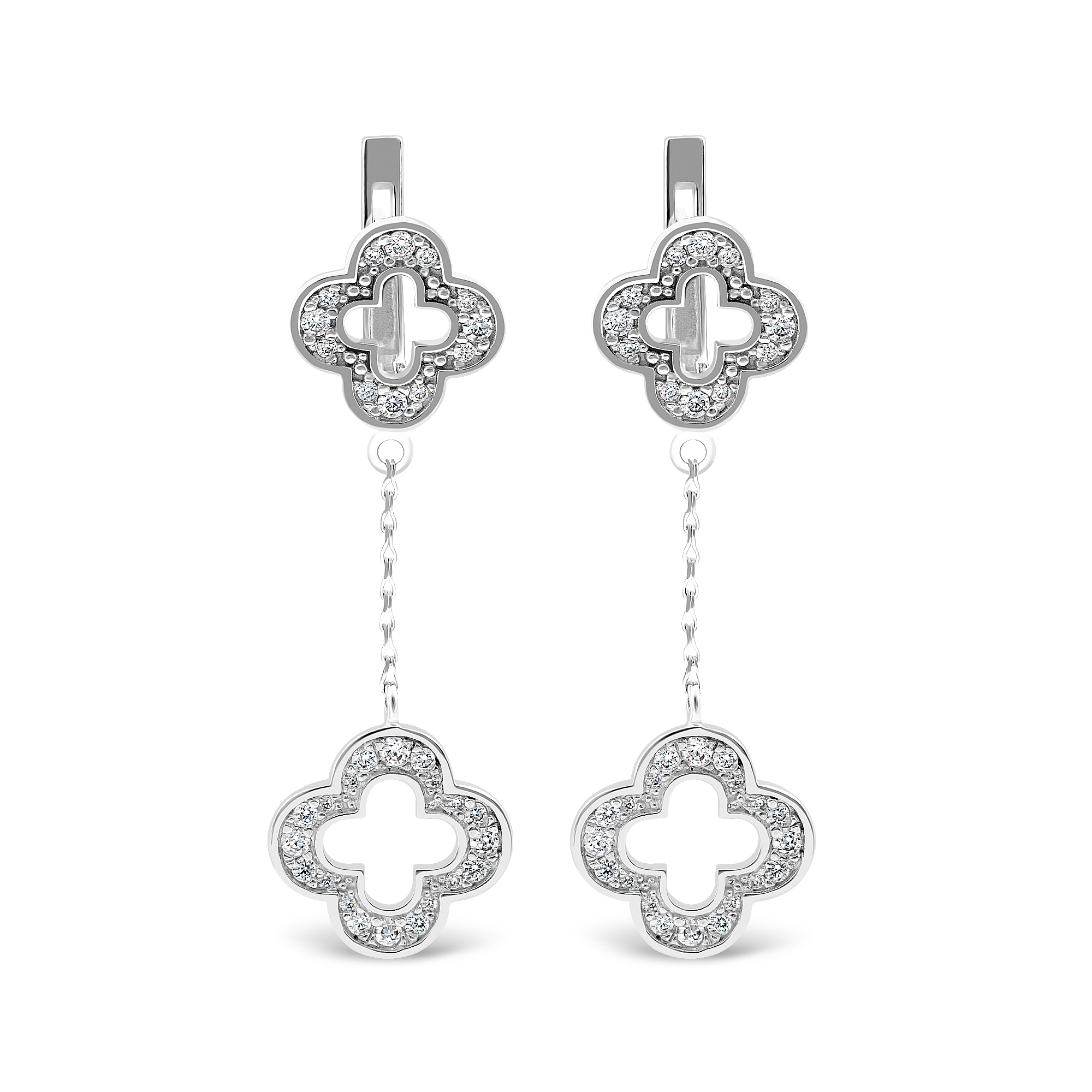 

Серьги с белым фианитом 452 5.98