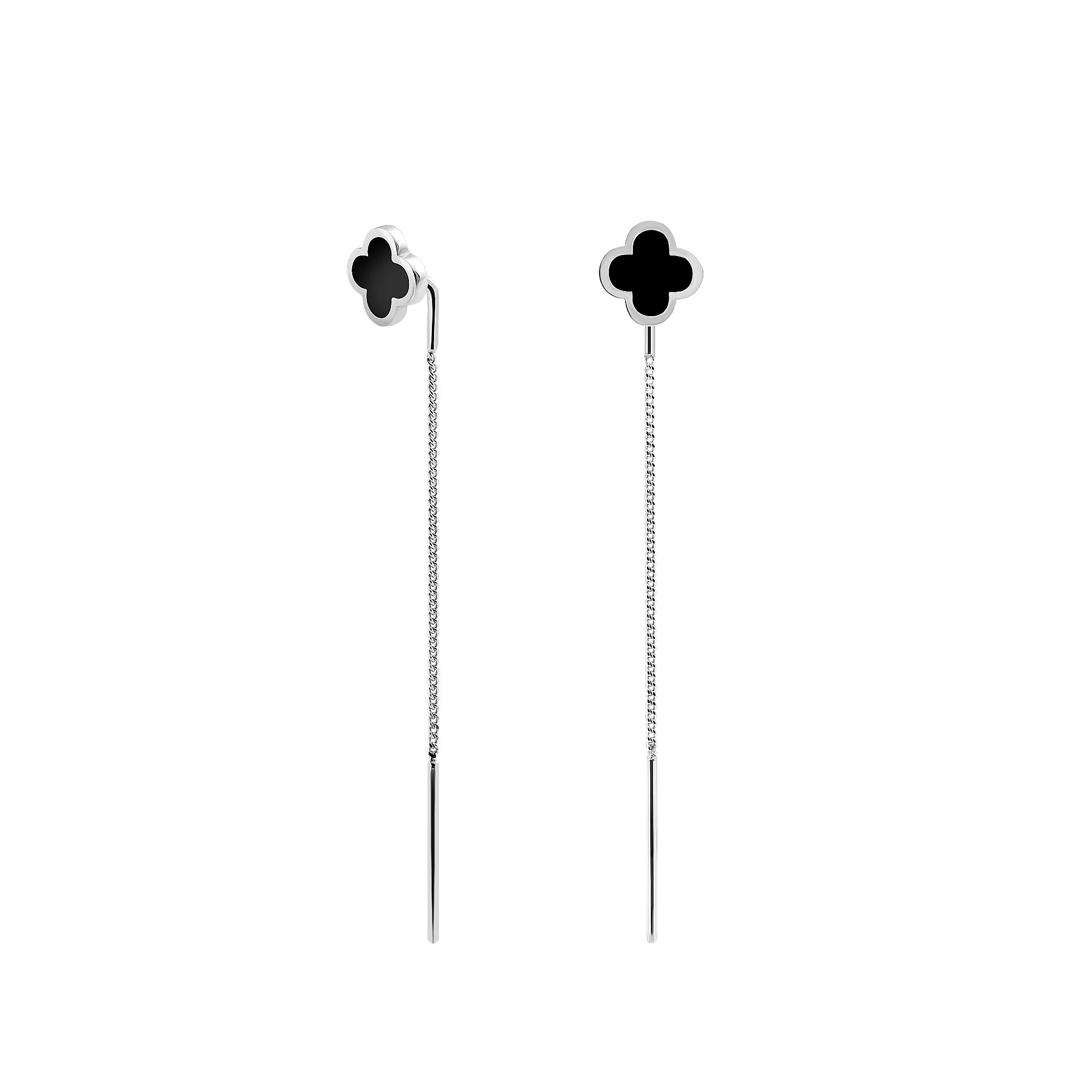 

Серьги с черной эмалью 453ПР 1.6