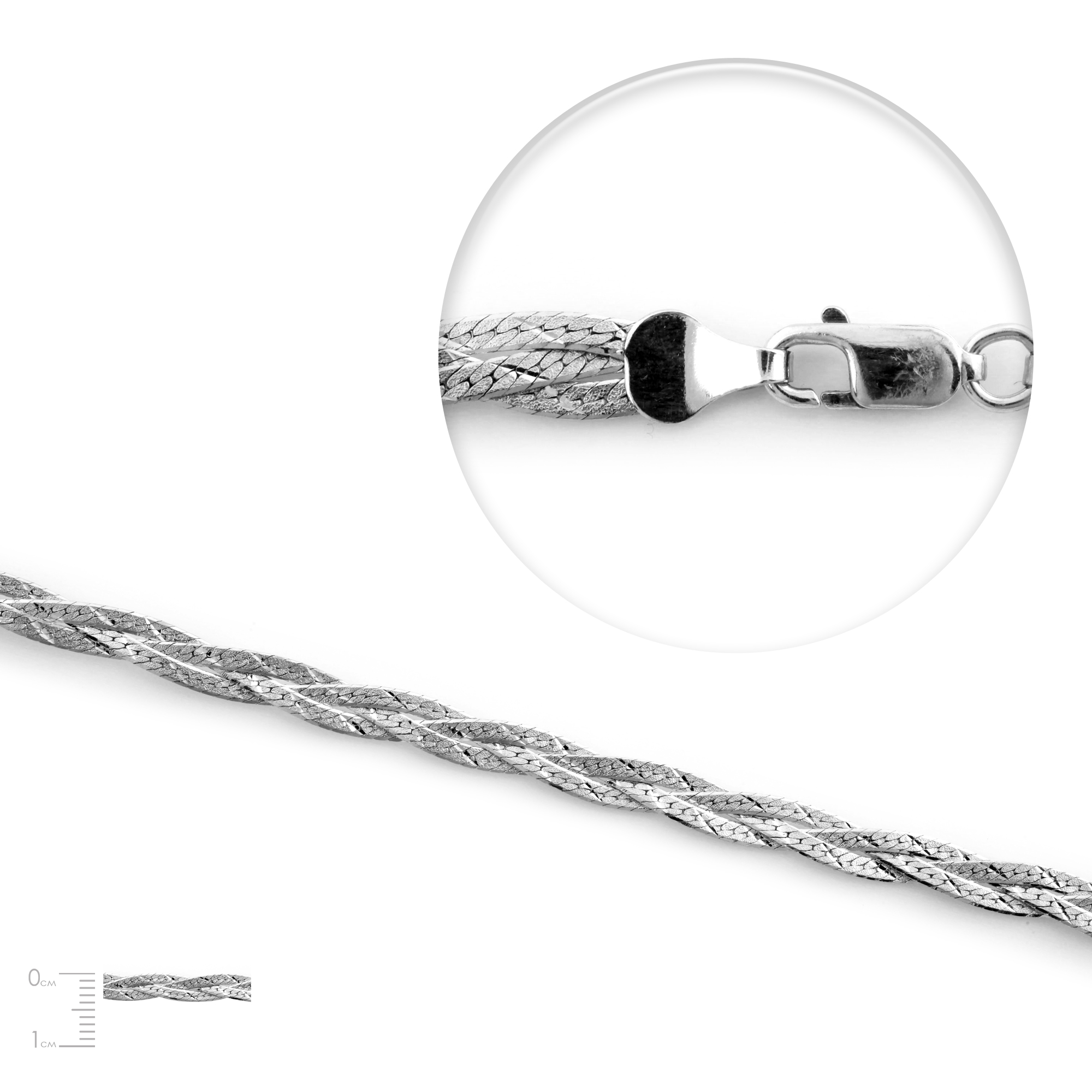 

Серебряная цепь GDDSL102T002 40 rod 55
